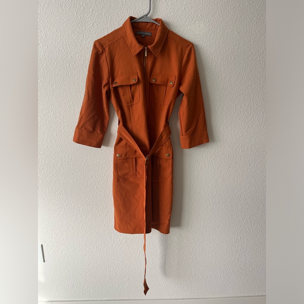 Sharagano Orange Mini Dress
